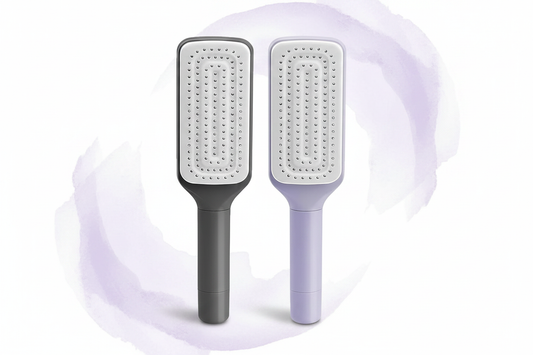 Twist Detangler Brush Clean Product Photo Grey and lilac